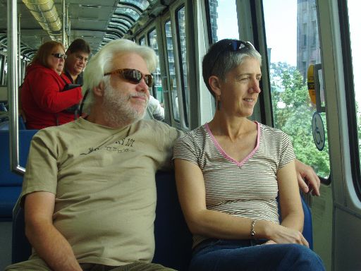 P8310028 On the monorail, Larry and Robin