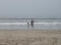 P6030017 Josephine and Grampa by the ocean