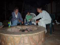 P6030060 Roasting marchmallows, Gramma, Josephine, and Robin