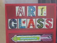 P1010032 Art Glass sign made out of art glass