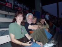 P9030048 Petra, Larry, Robin, and Brian in the stands at the mainstage